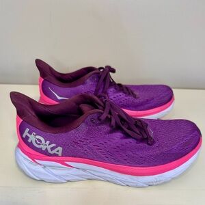 Hoka Women's Purple with Pink Accent Running Shoes